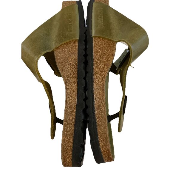 Birkenstock 41 Regular Fit Box Gizeh Big Buckle Olive/Green Women Sz 10 M 8 - Picture 4 of 6